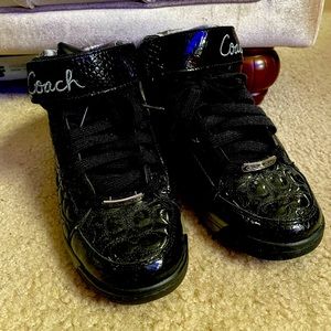 Coach "Nanette" high top Patent leather sneaker